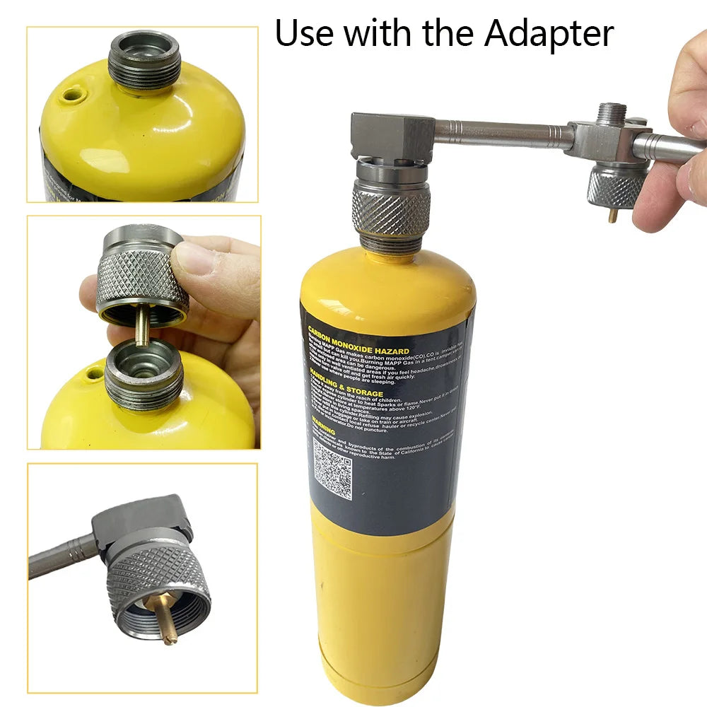 3-in-1 Butane Gas Adapter - Three-Outlet Fuel Tank Conversion & Gas Distributor Head