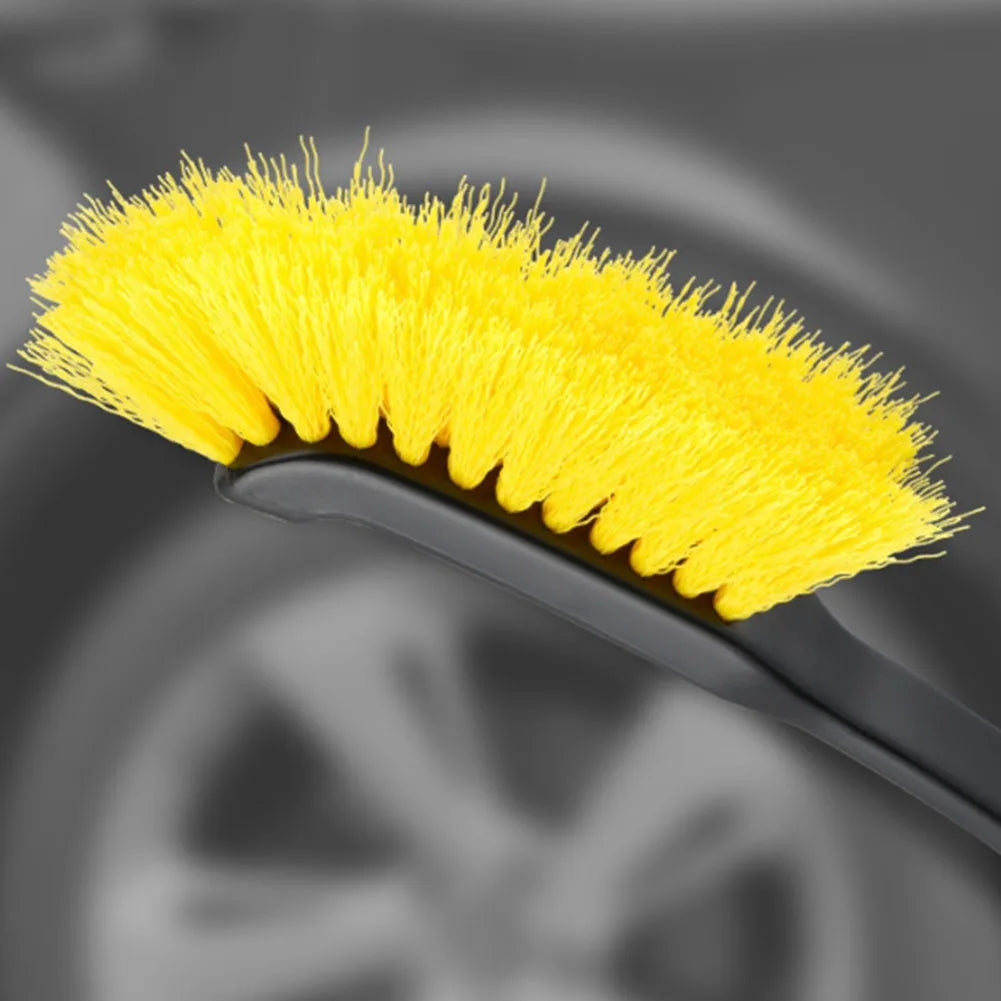 Car Wheel & Tire Rim Brush — Curved, Flexible Deep Cleaning Tool for Truck and Car Wheel Hubs