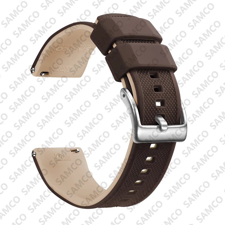 Premium Silicone Watch Band - Quick Release Rubber Replacement Strap for 18mm 20mm 22mm Watches