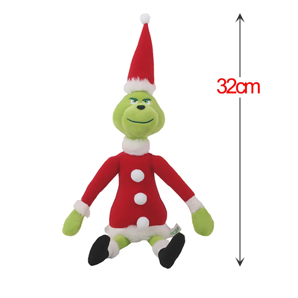 Green Shaggy Anime Figure – Green-Haired Monster Plush Doll, Christmas Decoration & Birthday Gift for Kids