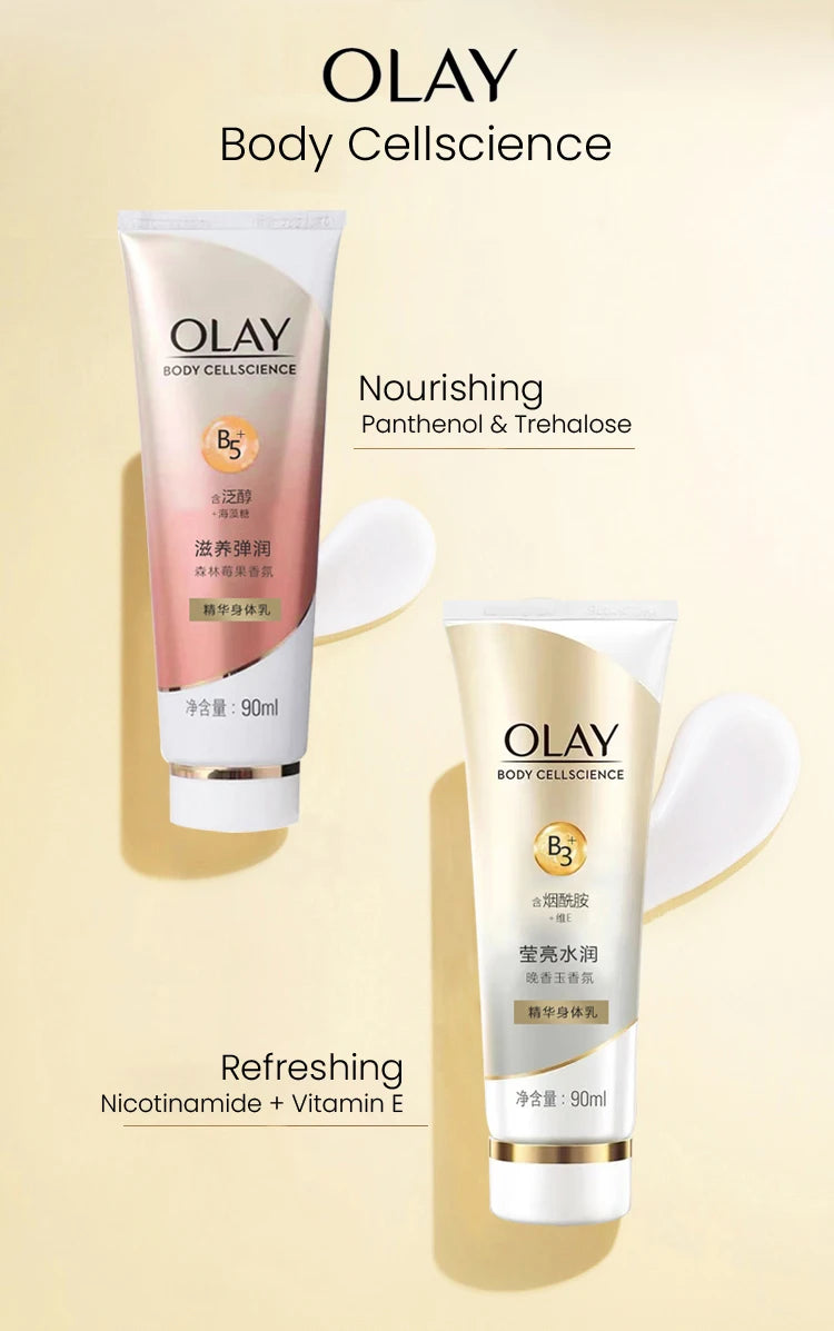 OLAY Body Lotion B3+ Niacinamide – Nourishing, Hydrating, Firming & Brightening Body Cream, Olay Body Cellscience