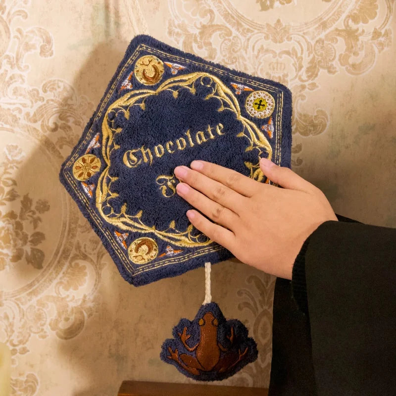 Miniso Warner Harry Potter Magic Chocolate Frog Towel – Embroidered Coral Velvet with High Count Embroidery