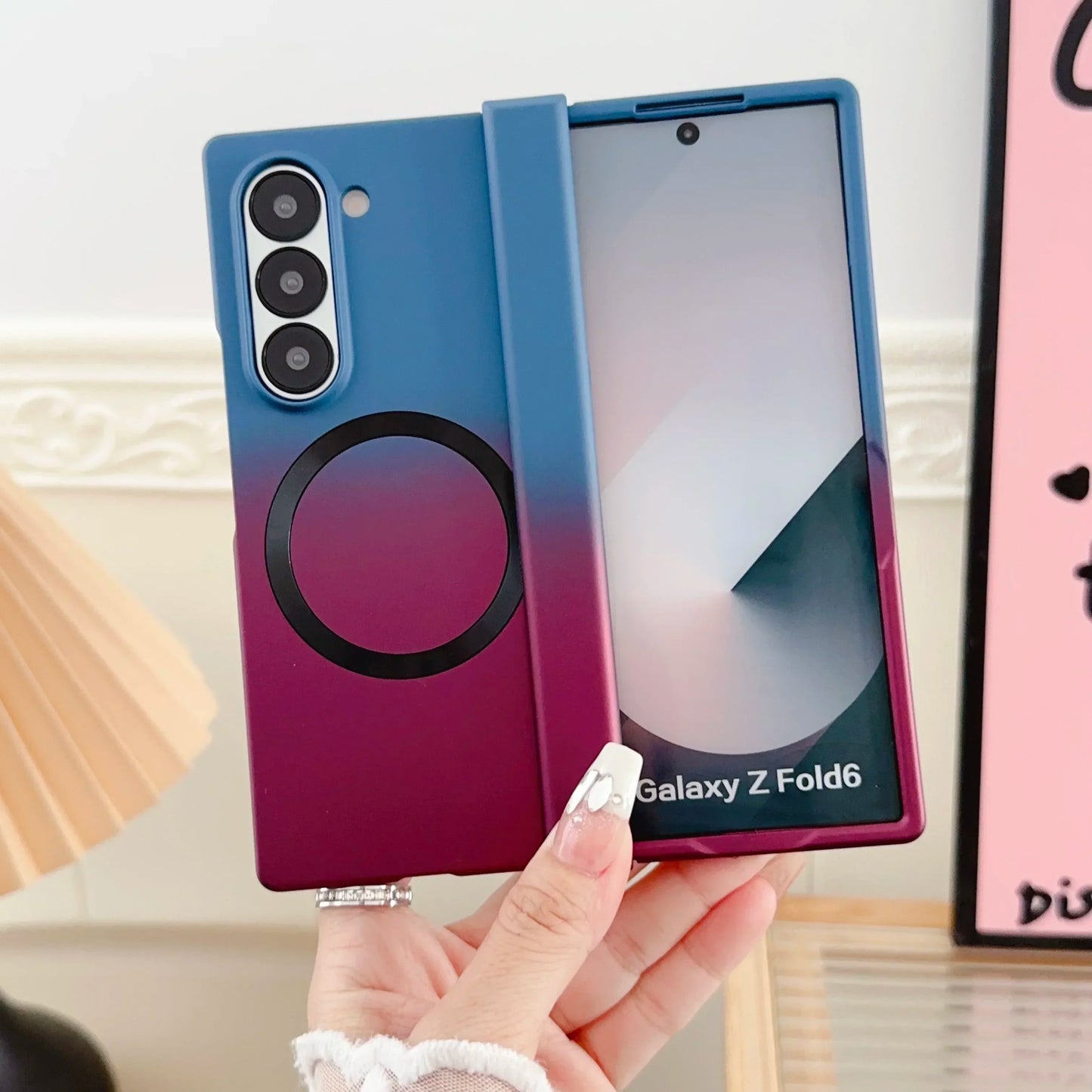 Magnetic Hinge Protection Case for Samsung Galaxy Z Fold 7/6/5/4/3 5G - Shockproof Foldable Phone Cover with Hinge Guard