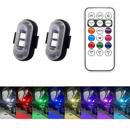 Wireless Remote Control Car LED Lights – Multi-Mode Warning & Decorative Lights for Cars & Motorcycles, 2/4/6 Pack