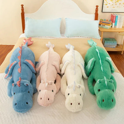 150cm Small Flying Dragon Plush Doll – Soft Stuffed Dinosaur Pillow Cushion, Christmas Gift for Kids & Girls