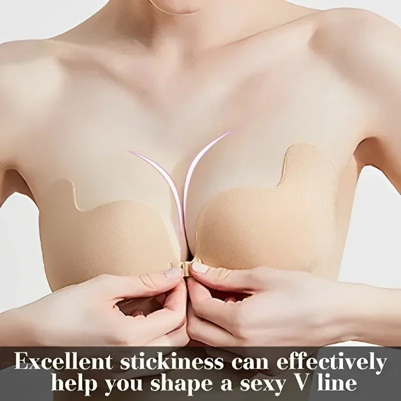 Invisible Nude Push-Up Bra Paste – Sexy Silicone Chest Stickers for Women, Wedding & Daily Use