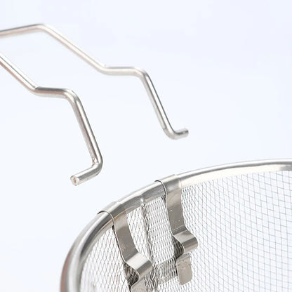 Stainless Steel Frying Strainer Basket - French Fries Deep Fry Basket with Handle, Kitchen Wire Mesh Colander Tool