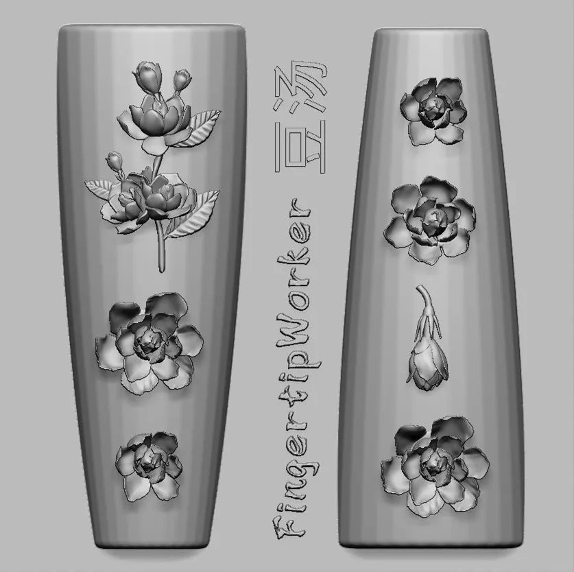 Snake Lolita Bow, Mushroom, Rose, Lotus, Bear 3D Acrylic Nail Mold - DIY Silicone Nail Decorations & Nail Art Products