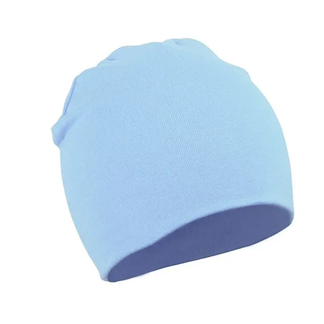 Baby Cotton Beanie Hat - Soft Candy Color Cap for Newborns, Toddlers & Kids