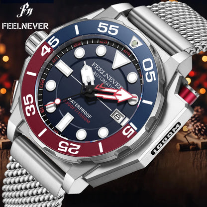 FeelNever Luxury Automatic Watch for Men – Fashion Business & Military Mechanical Waterproof Wristwatch