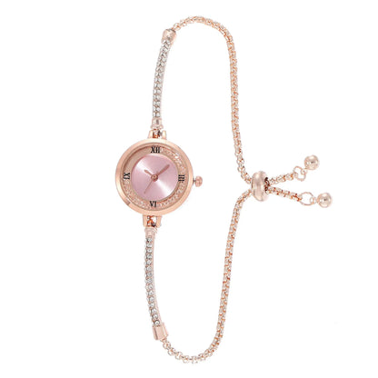 2024 Fashion Women's Wristwatch – Gold Bracelet with Small Dial, Elegant Quartz Steel Watch for Women