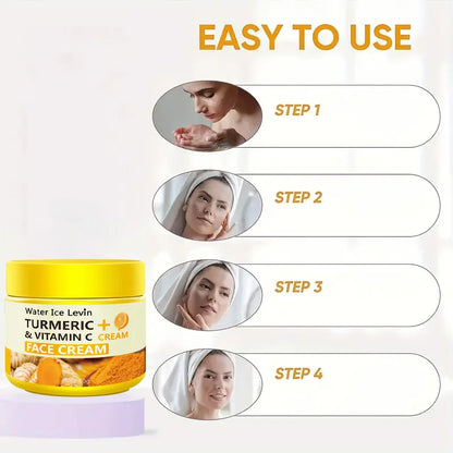Turmeric Vitamin C Anti-Aging Cream – 50g Moisturizing Collagen & Hyaluronic Acid Face Cream for Wrinkle Reduction