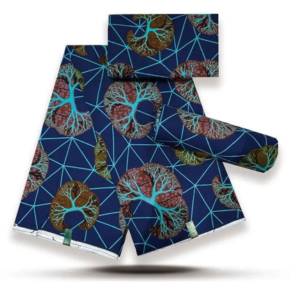 African Wax Print Fabric - 100% Cotton Nigerian Ankara Batik Material for Women’s Dresses