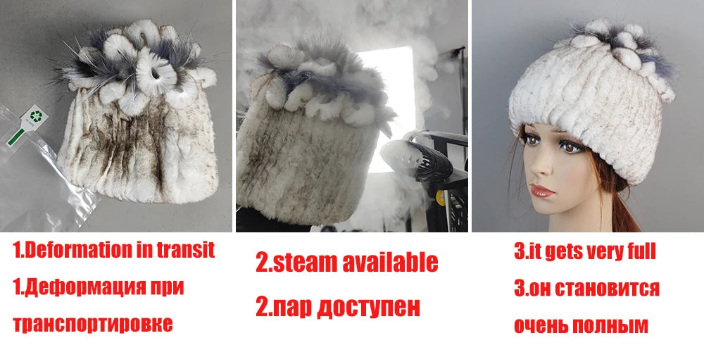 Women’s Winter Mink Fur Gloves – 100% Natural Fingerless Knitted Mittens for Warmth