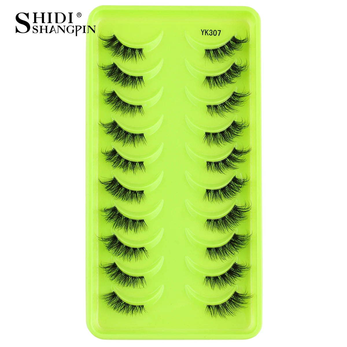 SHIDISHANGPIN 5/10 Pairs Cat Eye False Lashes – 3D Mink Half Lashes, Eyelash Extensions for Natural Makeup, Faux Cils Maquiagem