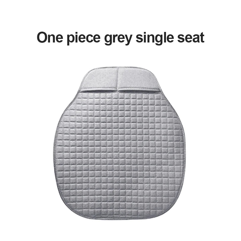 BLALION Breathable Flax Summer Car Seat Cover Cushion Pad for Front & Rear Seats – Cool Comfort Car Interior Protection Mat Accessory