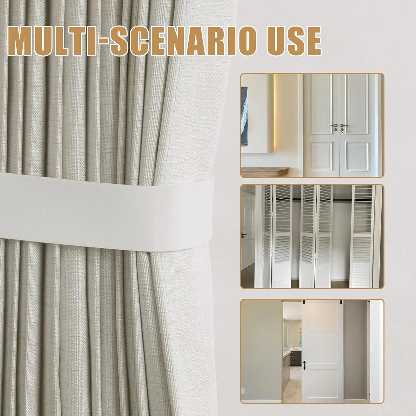 Magnetic Pleated Accordion Door Curtain – Folding Closet & Room Divider Curtain for Bedroom and Living Room