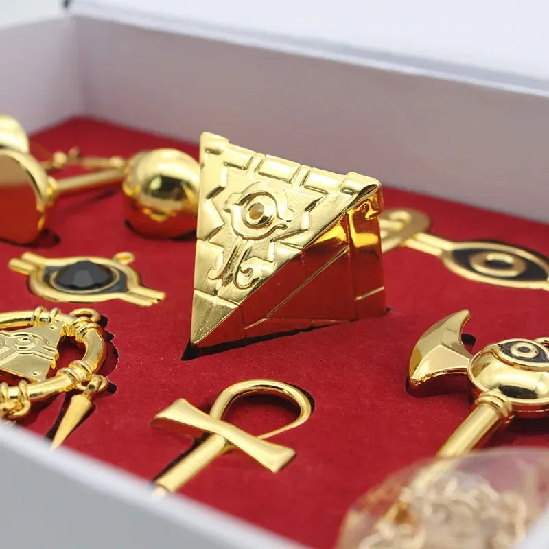 Yu-Gi-Oh! Millennium Treasure Necklace - Muto Yugi Golden Cosplay Key Collectible Gift Set
