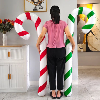 Giant Banana Inflatable Christmas Decoration 2025 – Candy Cane Lollipop Balloon Party Props for Home, Bar & Holiday Atmosphere Decor