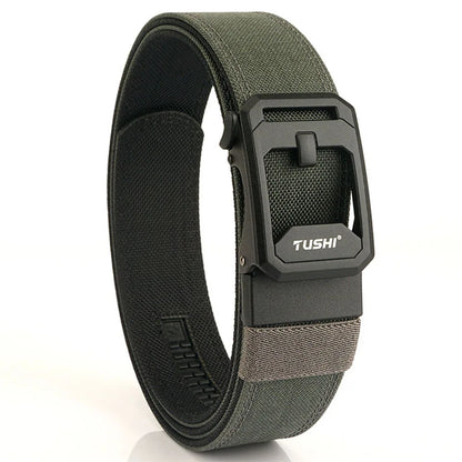 TUSHI Hard Tactical Belt for Men – Sturdy Nylon with Metal Automatic Buckle, Military & Police Duty, Outdoor IPSC Accessories
