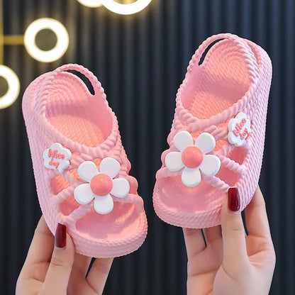 Children's Summer Sandals - Soft Sole Non-Slip Beach & Home Slippers for Boys and Girls