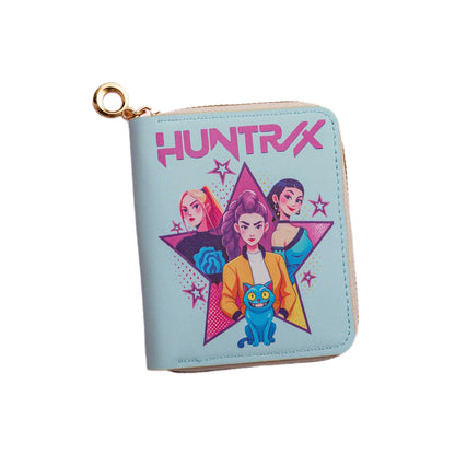 KPop Demon Hunters PU Women’s Wallet — Cartoon Coin & Card Holder, Portable Cute Rumi, Mira, Zoey Fan Gift Toy for Christmas