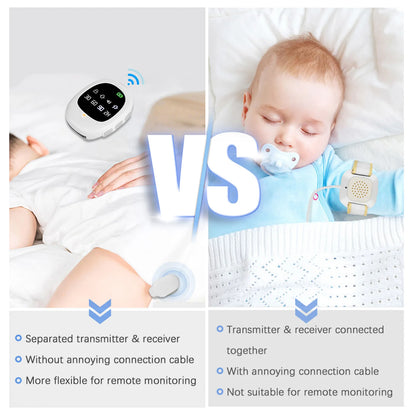 40M Wireless Bedwetting Alarm with Wristband - Enuresis Sensor for Kids & Adults, Potty Training & Elder Care