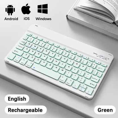 Wireless Bluetooth Keyboard - Ultra-Thin 78-Key Rechargeable Portable Keyboard for iPad, Android & iOS Tablets