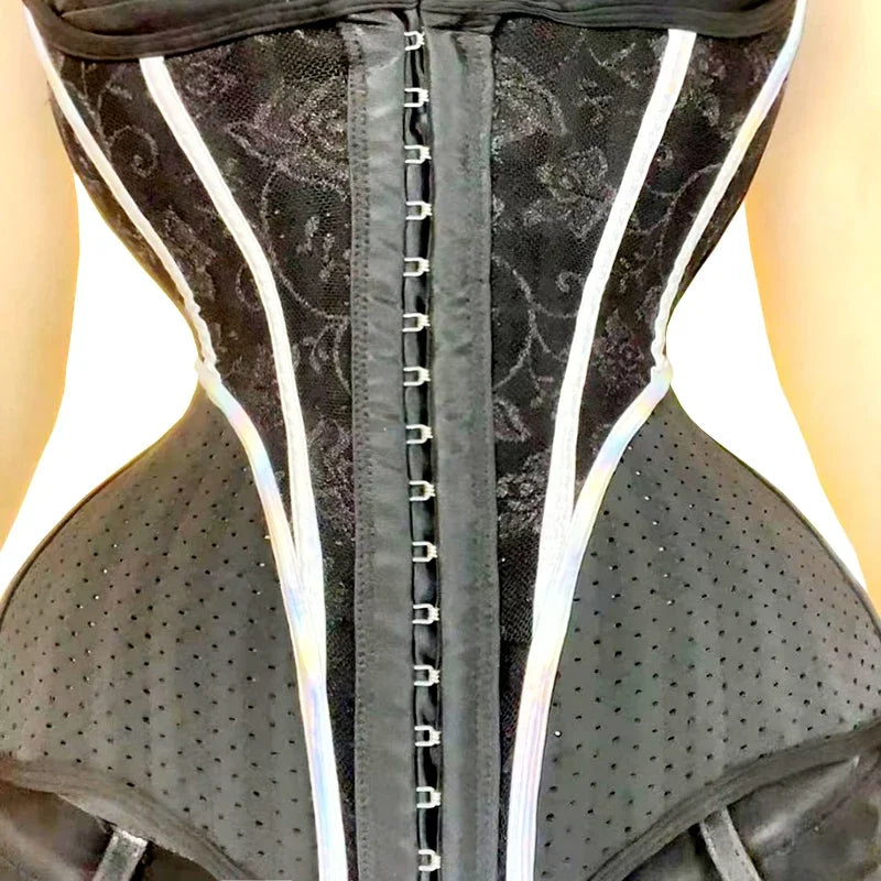 5XS-4XS Latex Rubber Waist Trainer – High Compression 25 Steel Bone Corset Shapewear, Belly Body Shaper Fajas Colombian Girdle Belt