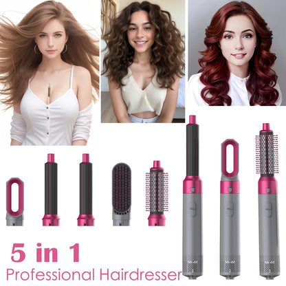 5-in-1 Hair Dryer Multi Styler – Curling Iron, Hair Straightener, Hair Brush & Dryer All-in-One Tool