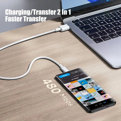 PD 60W USB-C to USB-C Fast Charging & Data Cable — 1M/2M/3M for iPhone 15/15 Pro, Huawei, Samsung, Xiaomi