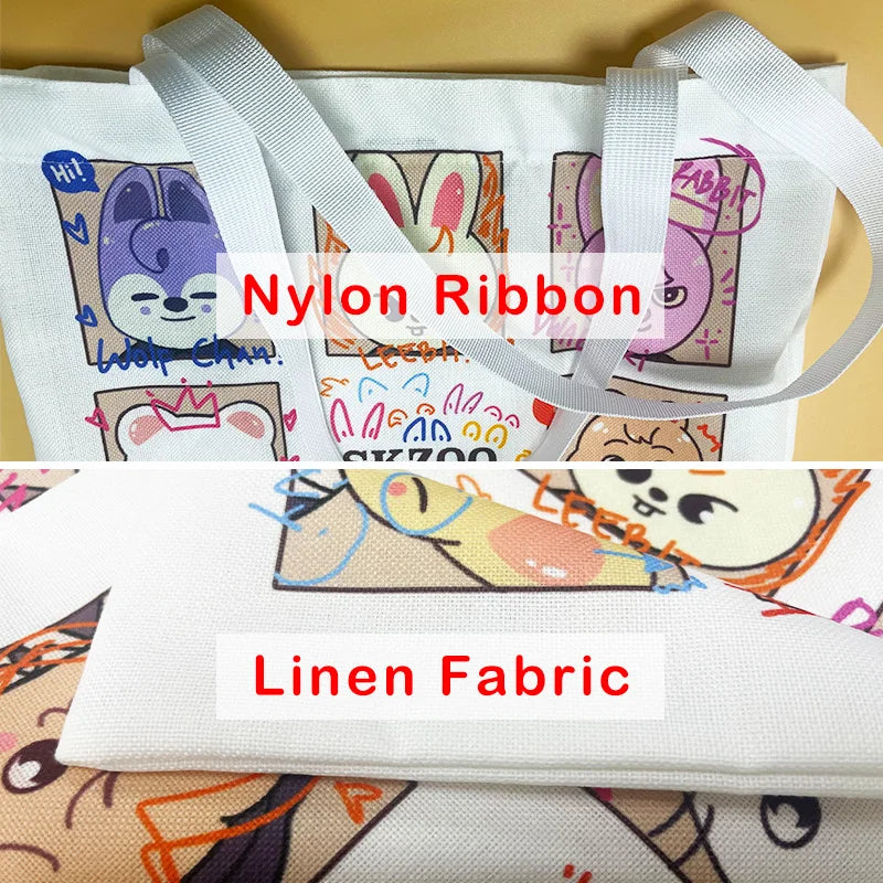 Cartoon Candy Handbag - Women’s Casual Linen Totes, Underarm Top Handle Bag, Shopping & Travel Tote