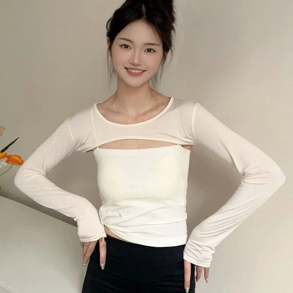 Women’s Summer Ice Silk Shawl – Long Sleeve Sunscreen Arm Sleeves & Cropped Outdoor Cardigan