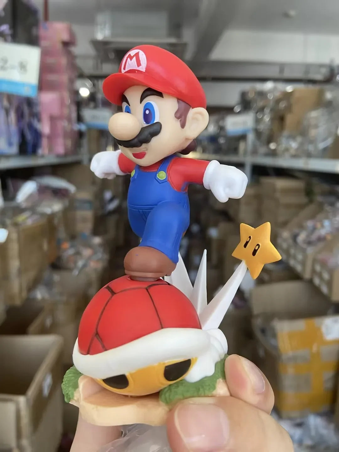 BANDAI 12CM Super Mario GK Figure – Mario Run PVC Action Toy for Mario Bros Scene Collectible