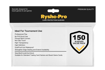 100PCS 66x91mm Matte Card Sleeves - Standard TCG Trading Card Protectors for Tarot & Board Games