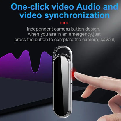 1080P Mini Recorder Camera - Wide-Angle Portable Necklace Audio Video Voice Recorder with 4–128GB Storage Support