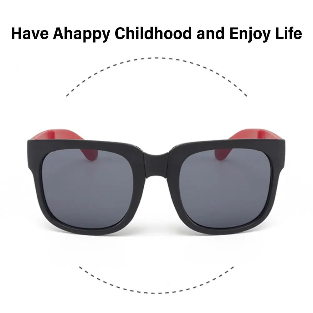 Square Frame Kids Sunglasses – UV400 Foldable Outdoor Eyewear for Toddler Boys & Girls