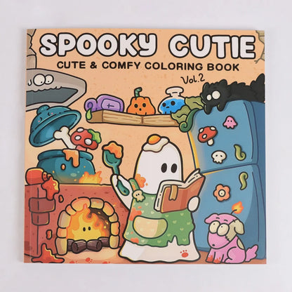 Spooky Cutie Vol. 2 Coloring Book - Cozy Creepy Creature Coloring Book for Adults & Teens, Relaxation Activity Book