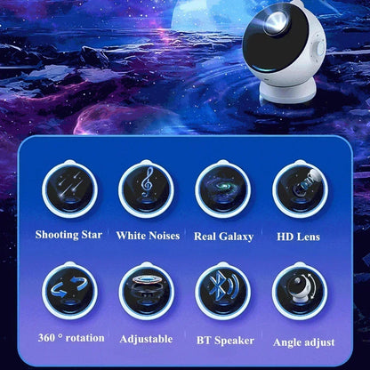 18-in-1 Galaxy Projector Lamp – 3D Planetarium Starry Night Light with Bluetooth 5.0 Speaker for Kids & Adults Gifts
