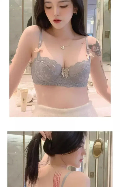 MOYISU French Romantic Lace Bra – Comfortable, Breathable & Sexy Slim Fit Underwear for Women