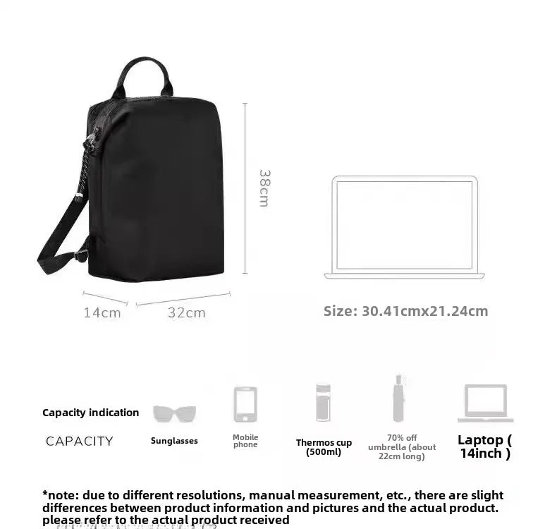 Large Capacity Travel Backpack – Nylon Shoulder Bag for Men & Women, Eco-Friendly Laptop Bag