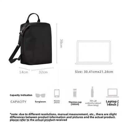 Large Capacity Travel Backpack – Nylon Shoulder Bag for Men & Women, Eco-Friendly Laptop Bag