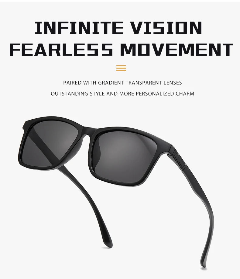2024 New Men’s Business Polarized Square Frame Sunglasses – Fashion Outdoor Fishing & Driving Eyewear