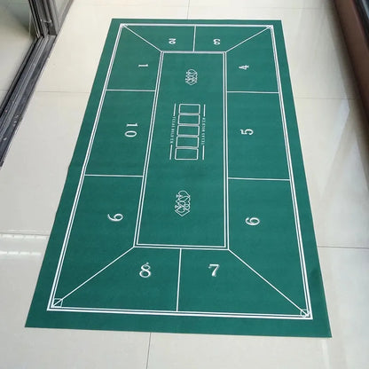 180x90cm Non-Woven Casino Tablecloth – Texas Hold'em Poker Game Mat for Home Party & Entertainment