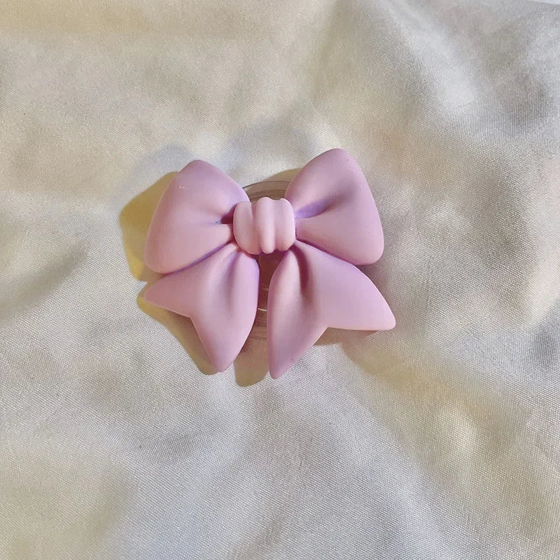 Cute Macaron Color Bow-Knot Smart Tok – Universal Phone Holder, Korean Style Grip Stand, Lazy Bracket for Smartphones