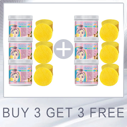 EELHOE Turmeric and Kojic Acid Facial Cleansing Pads - Exfoliating Daily Skin Care for Pores, Dirt Removal, and Moisturizing