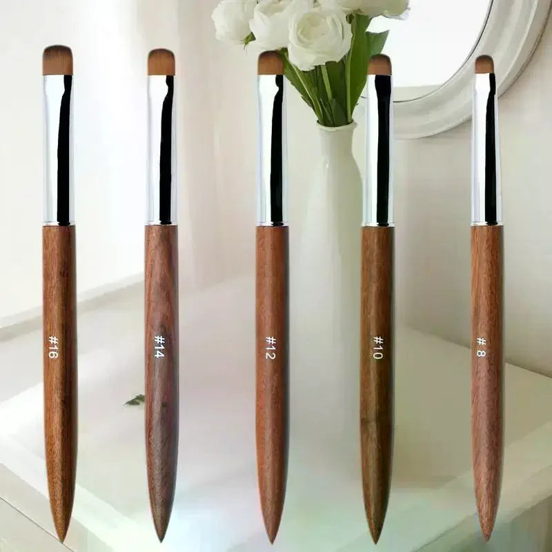 French Nail Art Drawing Brush - Versatile Flower Design Manicure Pen with Sandalwood Handle for Nail Art & Detailing