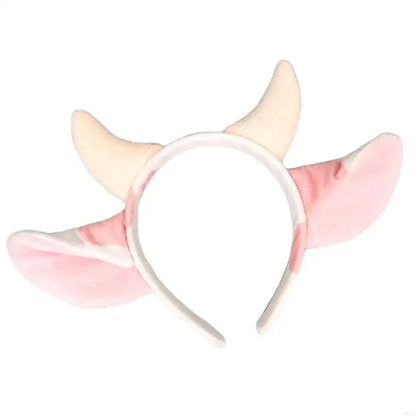 Cow Costume Set - Cow Ears Headband, Gloves and Tail for Halloween Cosplay