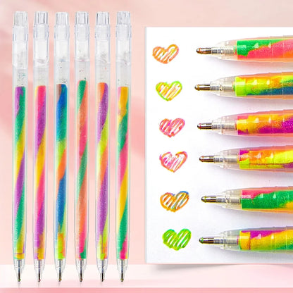 6/12/18-Piece Glitter Gel Highlighter Pen Set - 1.2mm Vibrant Color Pens for Journals, DIY Crafts and Greeting Cards