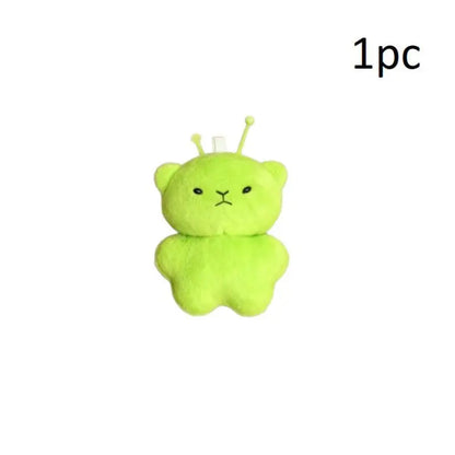 Peace Alien Cat Plush Keychain - Cute Cartoon Stuffed Animal Backpack Pendant & Party Gift